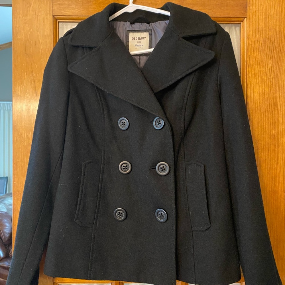 Old Navy Women's Classic Black Peacoat